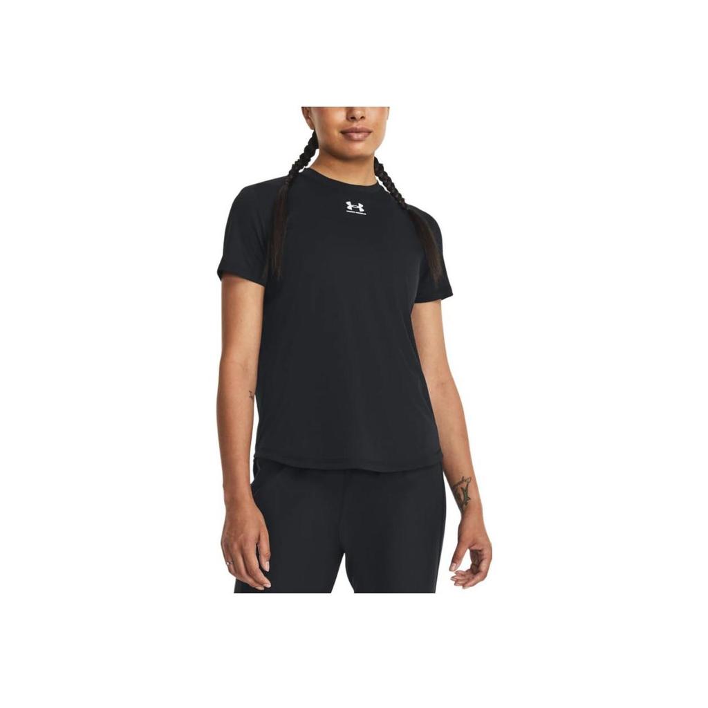 Under Armour Pattern Printed Crew Neck Pullover Short Sleeve T-Shirt Women T-Shirts Black 1379446-001