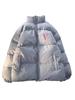 2024 Winter Fashion Unisex Stand-Up Collar Cotton-Padded Jacket - Warm, Thickened, Loose Fit