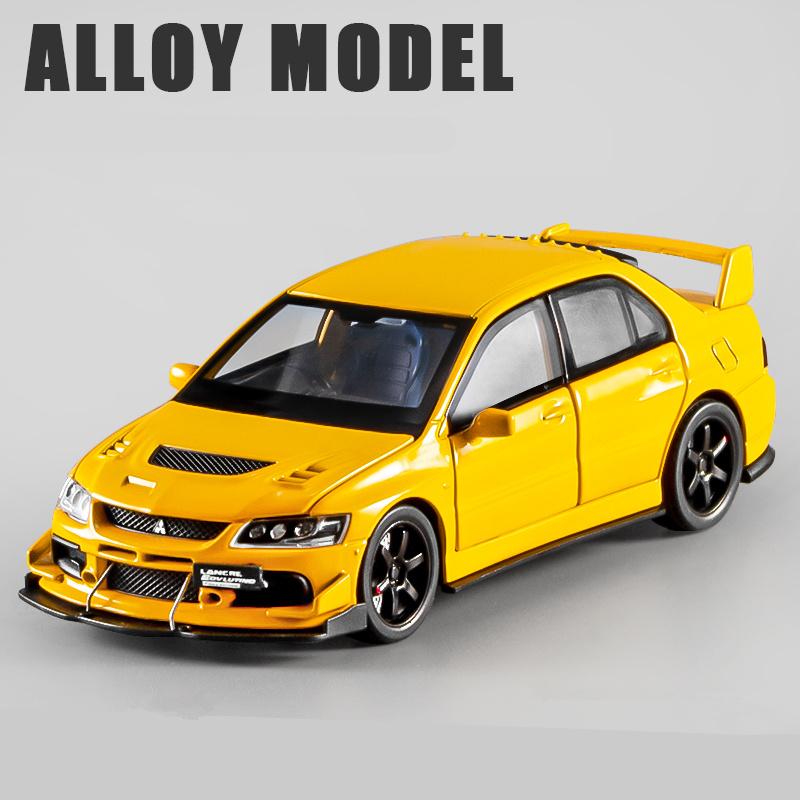 1:32 Mitsubishi Lancer Evolution EVO IX 9 Alloy Sports Car Model Diecasts Metal Racing Vehicles Car Model Sound Light Kids Gifts