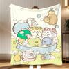 character IP Sumikko Gurashi Throw Soft Coral Fleece Blanket 310gsm Fluffy Warm Throw for Sofa Bed Couch Bedroom Decor