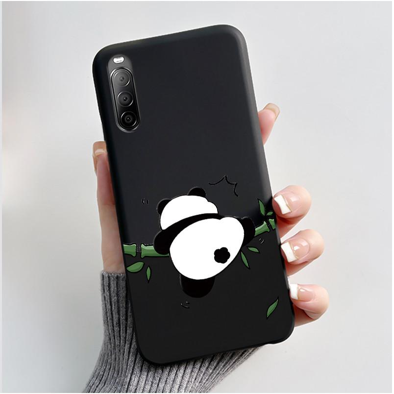 Fodral För Sony Xperia 10 II / 10 III Mobilskal Estetiskt Mode Söt Katt Astronaut Svart Silikon Mjuk Stötdämpande Baksidesskydd