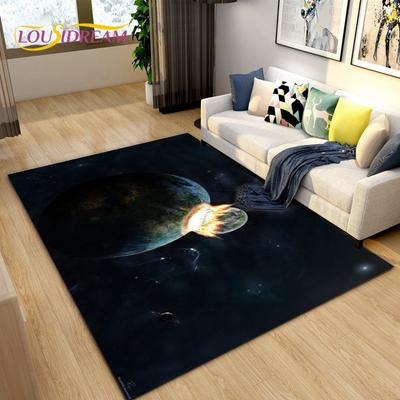 Koberec 3D Galaxy Space Fixed Stars Area,Koberec do obývacího pokoje Dekorace do dětského pokoje,Dětská hrací protiskluzová podložka na podlahu