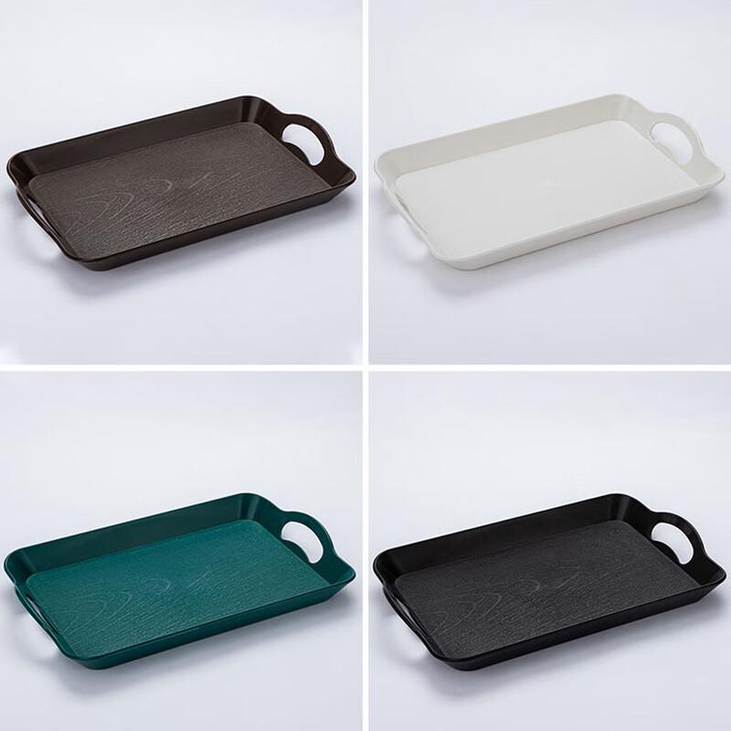 Jingyu Mei Rectangular Anti-slip Plastic Serving Tray