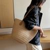 Bolsa de ombro feminina de grande capacidade, bolsa de palha trançada de verão, bolsa de mão fashion feminina de luxo, bolsa de praia, bolsa de compras de Bali