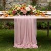 Solid Color Chiffon Table Runner Reusable Gauze Table Runner Wedding Table Runner  Dinning Table