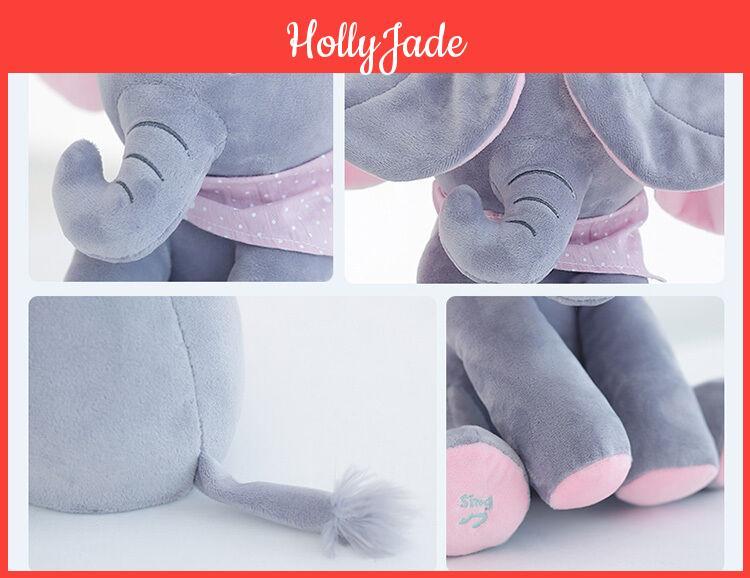 Elephant Peekaboo Singing Baby Plush Toy Stuffed Animated Soft Toy Gift Kids