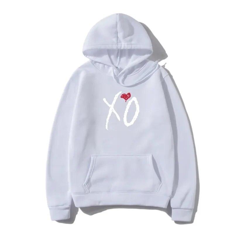 Xo Logo The Weeknd Černá Unisex Dámská mikina Tumblr Mikina Unisex Mikina Letní fleece 100% Bavlna Unisex Teplá Mikina