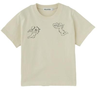 Casual T-shirt Angel Compact Κοντό Εκρού, Γυναικείο,