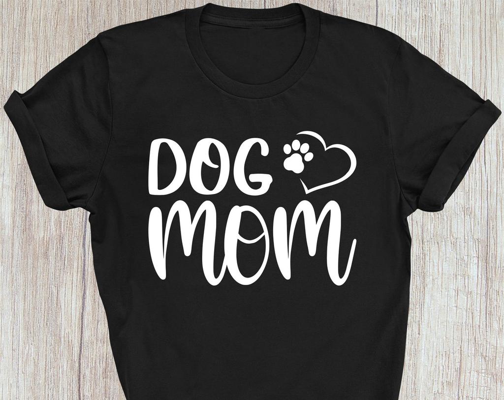 HUNDEMAMA T-Shirt, Hundepfotenabdruck T-Shirt, Lustiges T-Shirt Hundemama Mama Haustierliebhaber Shirt Hundepapa Liebhaber Tierliebhaber Geburtstagsgeschenk Weihnachten T-Shirt Oberteile