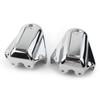 1Pair Motorcycle Bar Shield Rear Axle Cover Swingarm Cap ABS For Harley Softail FLSTC FLSTN 2008- Chrome / Black