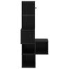 Wall Corner Shelf Black Oak 48 x 48 x 120 cm Engineered Wood