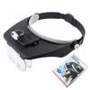 Meichoon Head-Mounted Magnifier with 3 LED Lamps, Watchmaker Repair Tool Magnifier with 6 Multiple Interchangeable Lenses: 1.5X, 2X, 2.5X, 3.5X, 8X