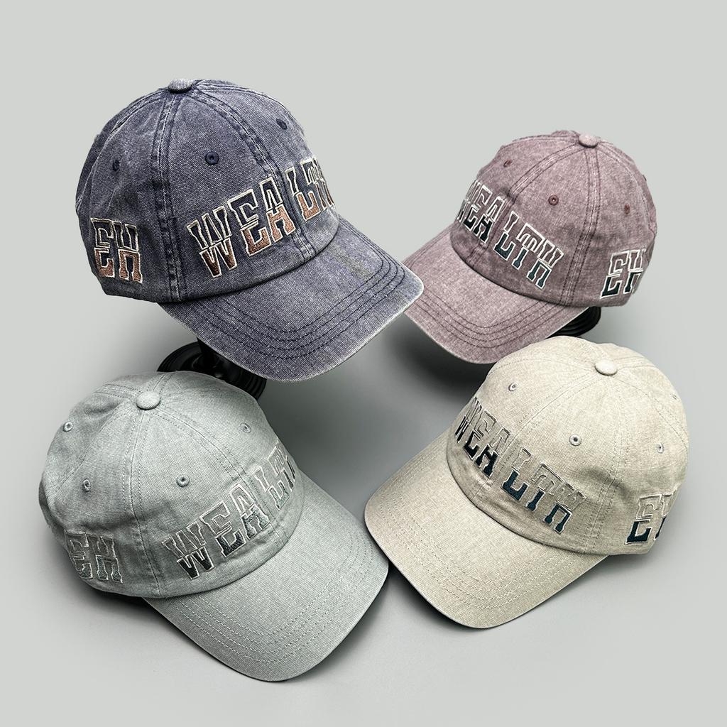 Spring And Autumn American Retro Embroidery Two-Color Letter Baseball Cap Men'S And Women'S Sunshade Casual Versatile Cap