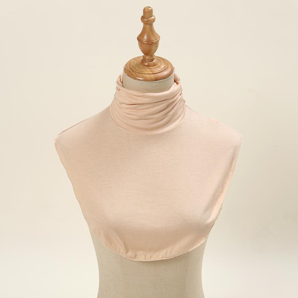 Soft Cotton Modal Inner Neck Cover Solid Color False Collar For Woman Mock Neck Half Top Detachable Collars Neck Free Size