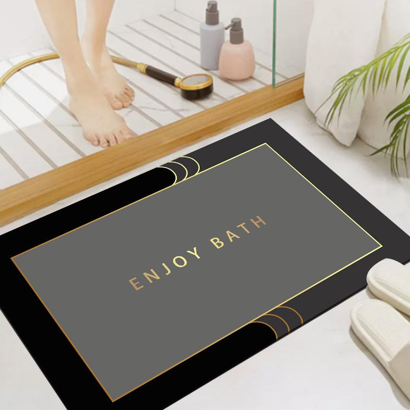 Diatom Mud Bathroom Mat: Soft, Absorbent, Non-Slip, Quick-Drying Custom Foot Mat