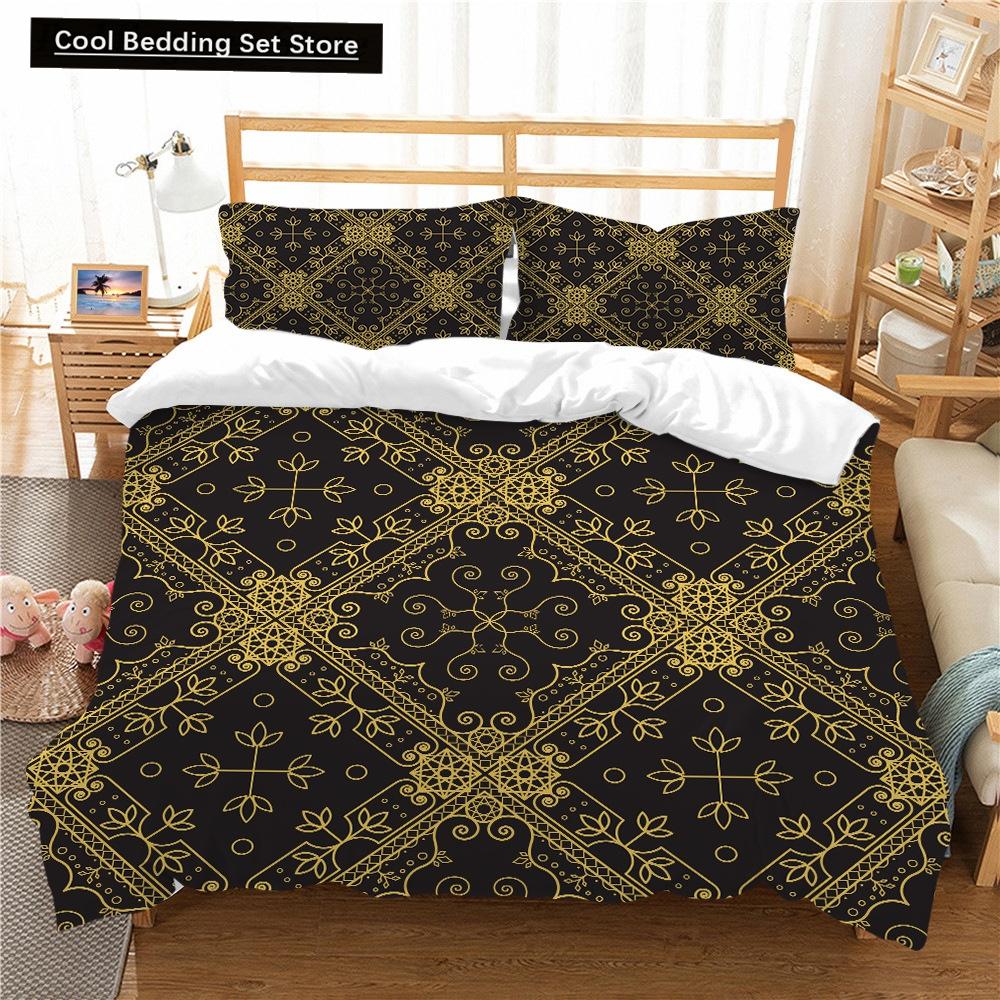Bohemian Floral King Queen Duvet Cover Boho Mandala Cashew Flowers Bedding Set Exotic Tribe Style 2/3pcs Polyester Quilt Cover