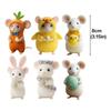 Craft Needle Felting Supply Needle Felted Mouse Handmade Figurine Gifts Felt Mice Ornaments Cute Mouse Mouse Collectible Easter