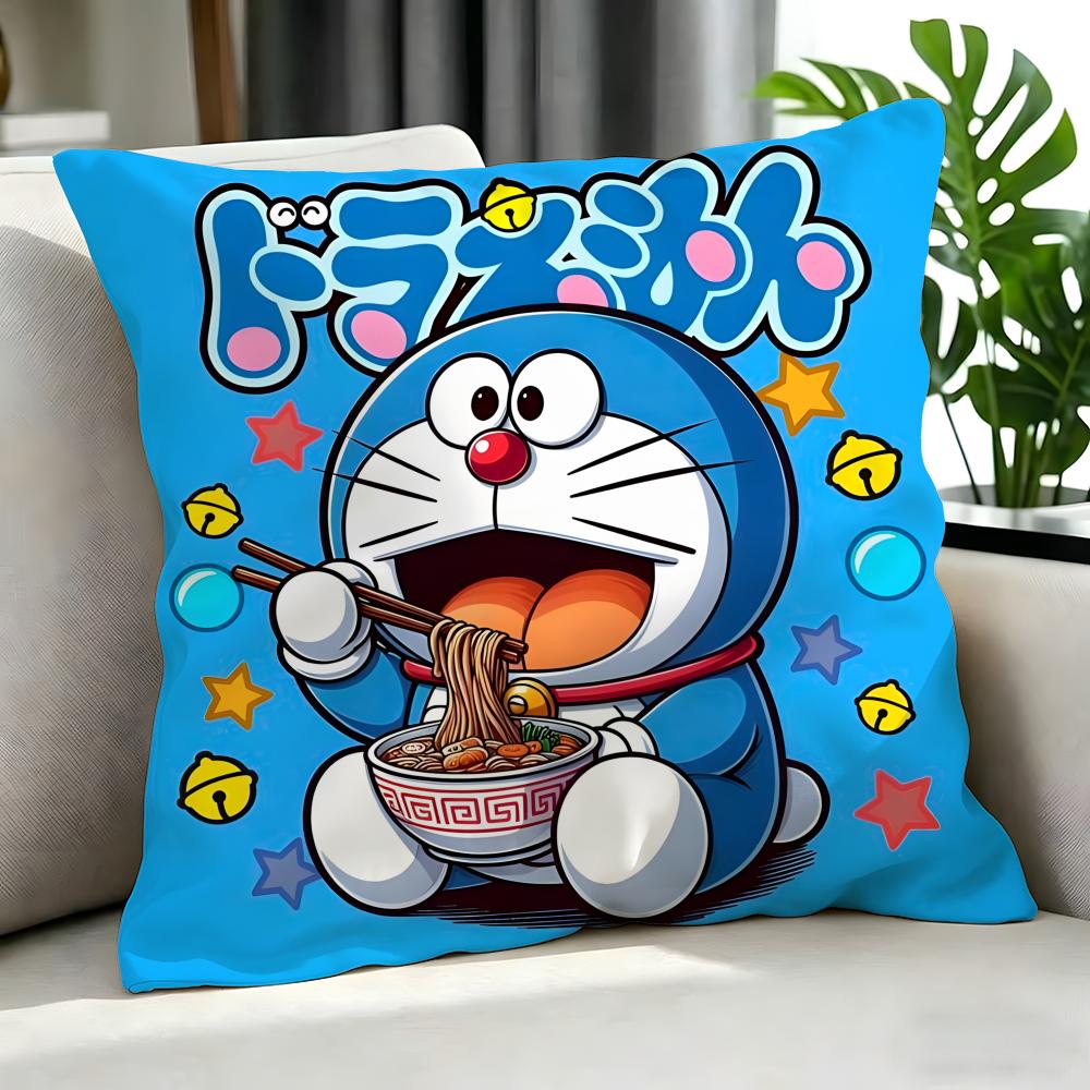 Cartoon Doraemon Cushion Cover Cushion Cover Set 4Pcs 50X50 45X45 40X40 Pillowcase Decorative Sofa Home Decor