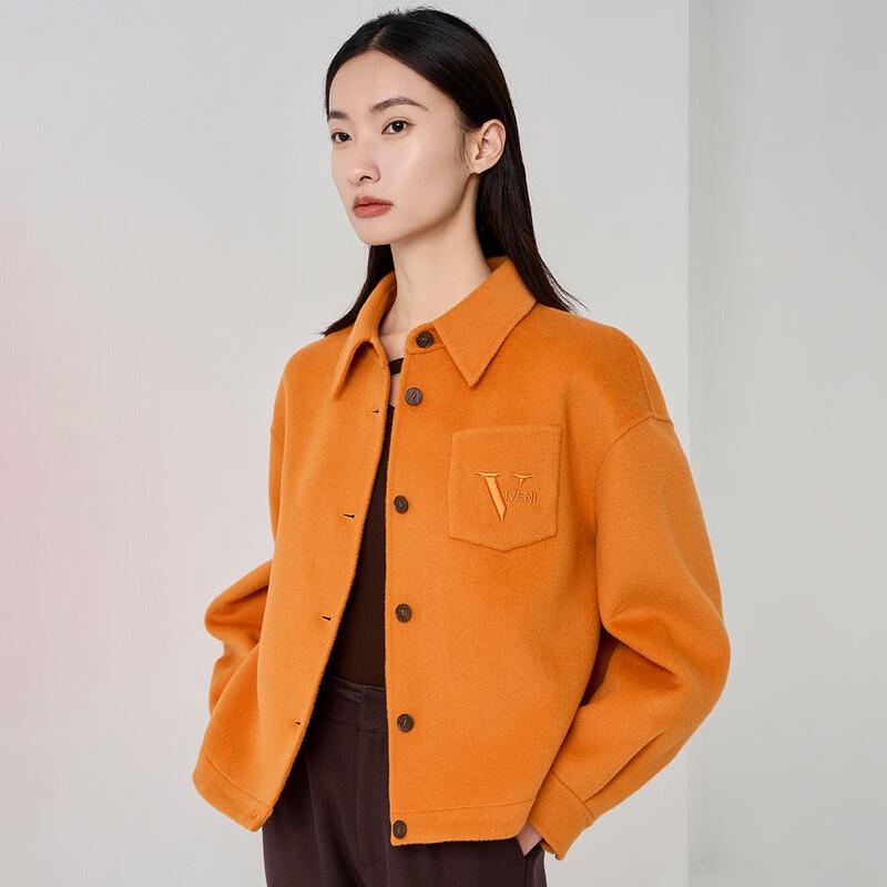 Iveni 2025 Winter Fashion Wool Double-Faced Short Coat AEOE675