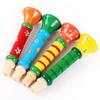 Multi-color Wooden Small Trumpet Kids Baby Musical Instrument Learning Toy Gift