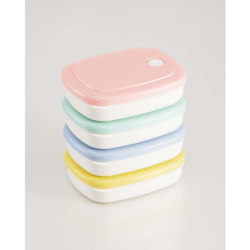 Skater Rice, Frozen, Pre-made Rice Container, Seal Container, Storage Container, 280ml, Thin, Powder Pastel, Blue SLG2