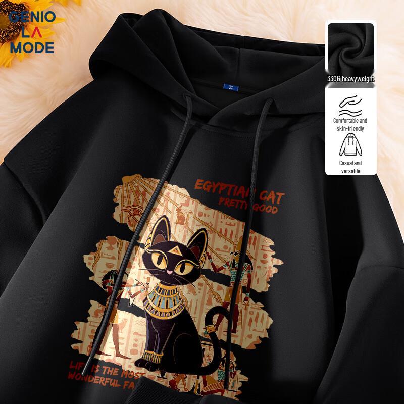 

GENIOLAMODE Men s High-Street Retro Hooded Sweatshirt XL
