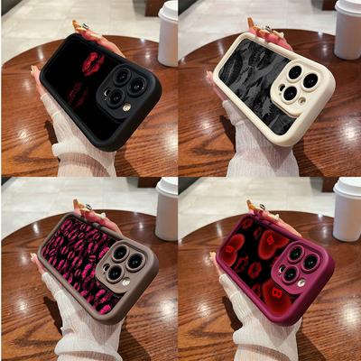 LZ22 Lips Kiss Digital Design Silicone Phone Case for Samsung A15 A35 S24 S23 Ultra S22 S21 Plus S20 A05 A06 A54 A55 A53 A14 M15 Shockproof Back Cover