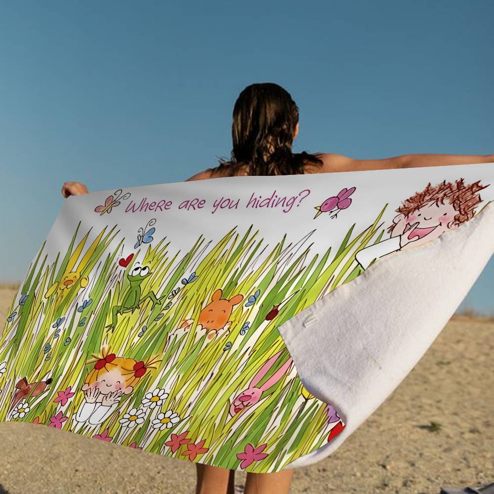 C-Coco-chan Anime Big Microfiber Beach Towels Quick Dry Towel Sand Beach Towels Pool Towel For Travel Swim Pool Yoga