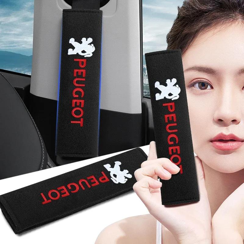 For Peugeot Car Seat Belt Cotton Safety Belt Shoulder Protector Cover Car Accessories For Peugeot 206 307 308 3008 207 208 407 5