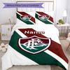 3pcs Custom Name Fluminense FC Bedding Set Duvet Cover Closure Includes 1 Duvet Cover & 2 Pillowcases, Soft and Comfortable for All Seasons.