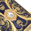 Zinc Alloy Metal Jewelry Box Sparkling Rhinestones Treasure Chest Box  Dressing Table