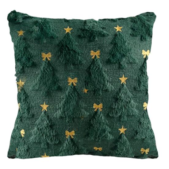 Christmas Pillowcase 3D Embroidery Tree Pattern Winter Holiday Throw Pillow Cushion Cover Festive Home Decor