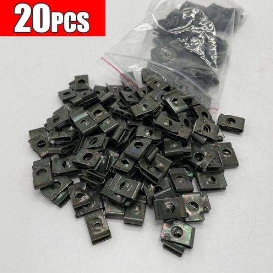 Car Metal Screw Clips Mixed Set U-Type Fastener Clip with Screw Anti-Sheet Screw