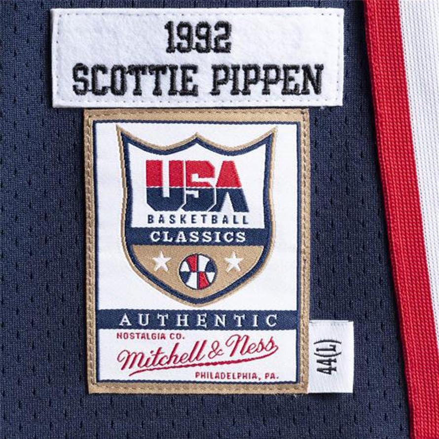 Mitchell & Ness Koszulki Team USA 1992 'Scottie Pippen 8' Męskie AJY4CP18001-USANAVY92SPI