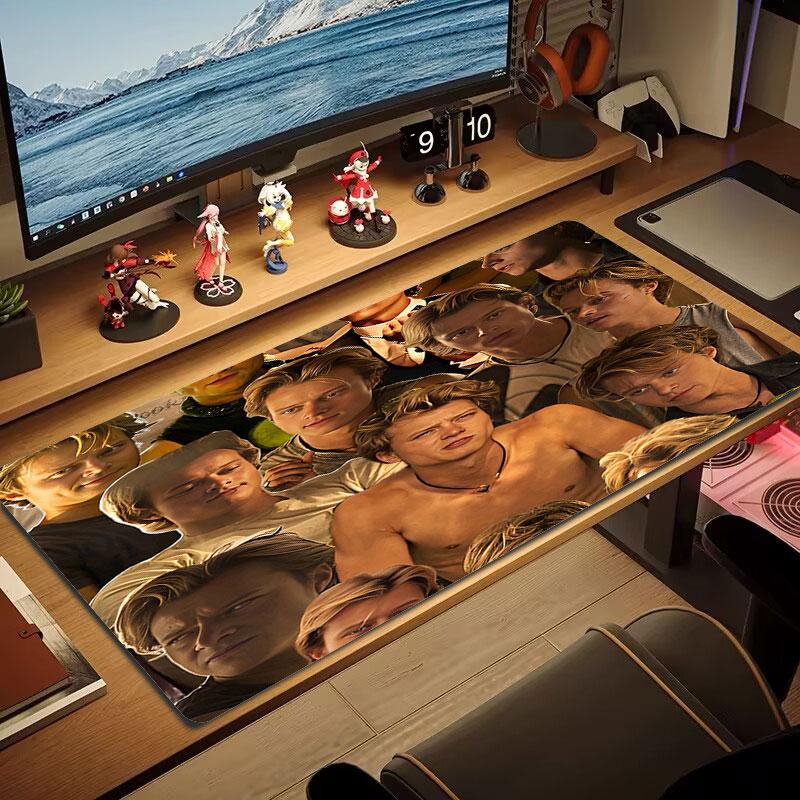 Rudy Pankow JJ Maybank Large Size Mouse Pad Large Gaming Table Cushion Non-slip Laptop Tablet Big Mousepad XXL Mat Mini PC Playmat With Lock edge