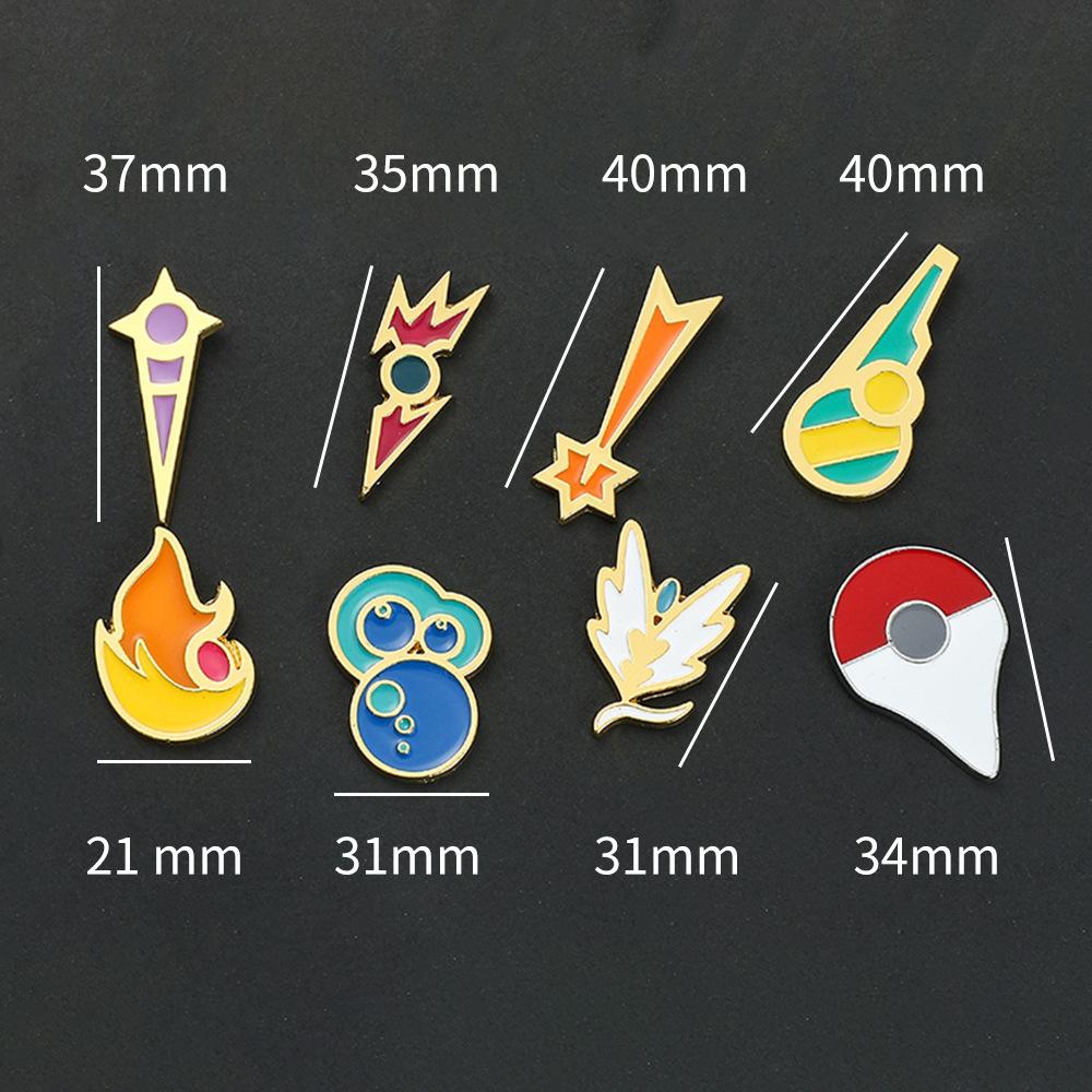 Hot Sale, Pokémon Metal Badge Pokémon Set, Exquisite Box, Gift Pin Brooch