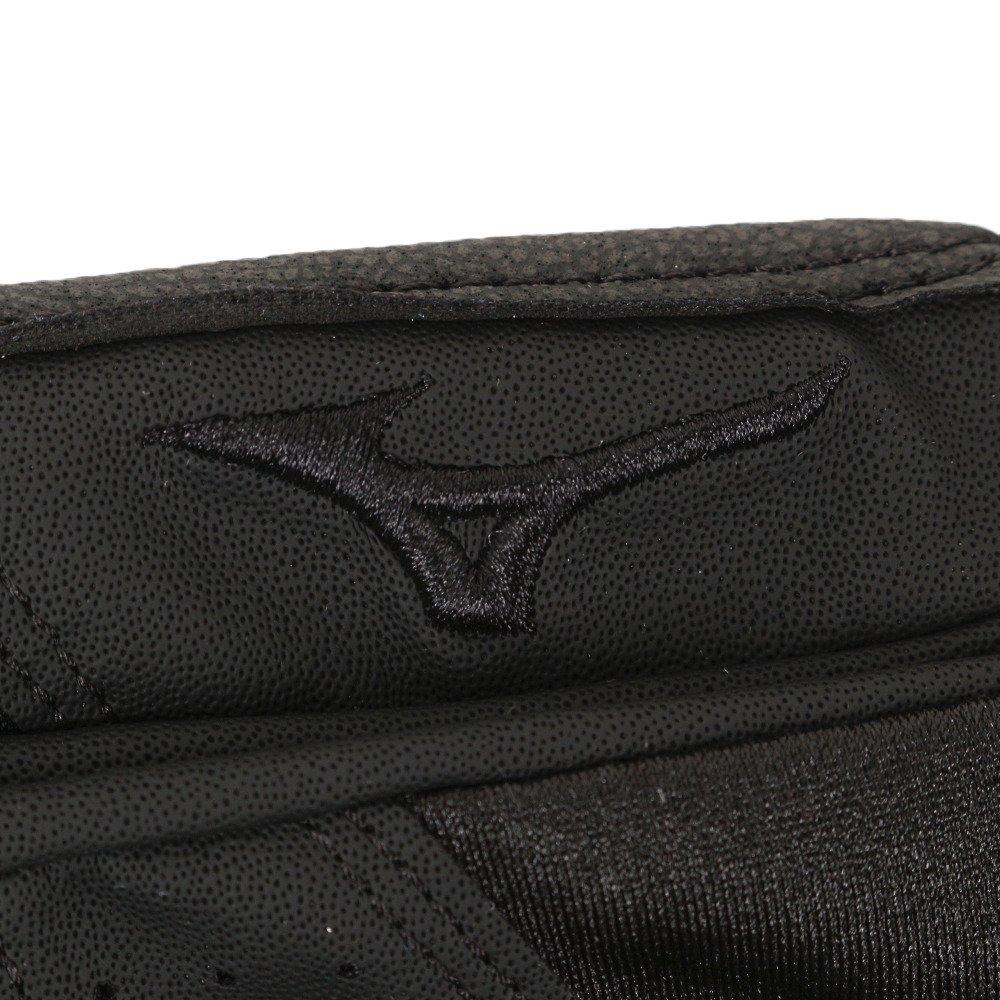 Mizuno Pro MP Fielding High School Baseball Rules Compliant 1EJED201 Size L Gloves, (Right-Handed), 90, Black/Black,
