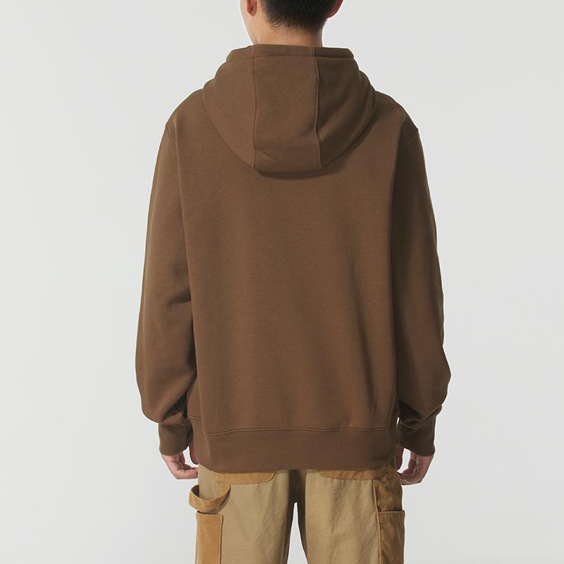 Nike Club Sweatshirts Men's Moss Wood Brown/White Hooded Moderate Regular FN3860-235