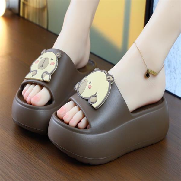 Fashion Shoes Slippers Flat Beige Heeled Sandals Platform Luxury Slides Black Designer High Rubber House Slippers Platform Shoes Slides