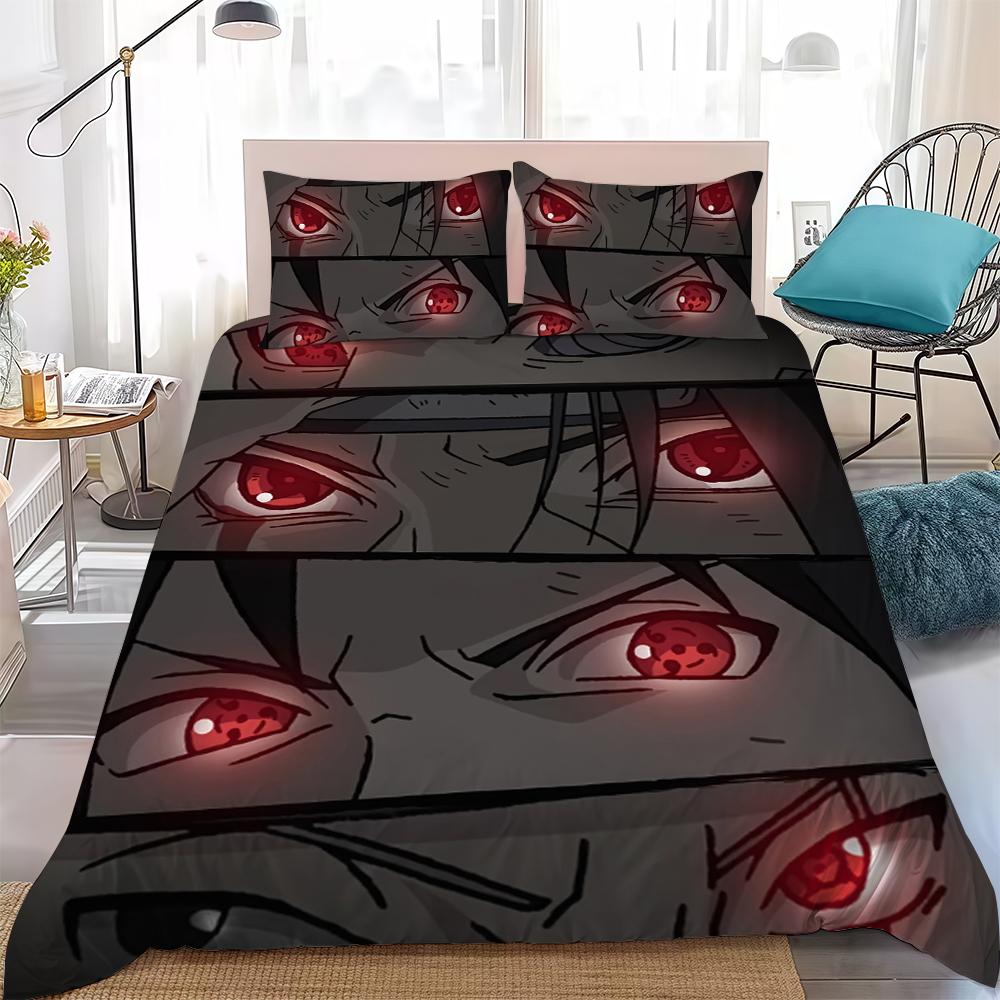 

N-Naruto Animes Duvet Cover Set Home Style Bedding Soft Laundry Cotton Bed 3 Piece Set Student Dormitory Gift 135x200cm