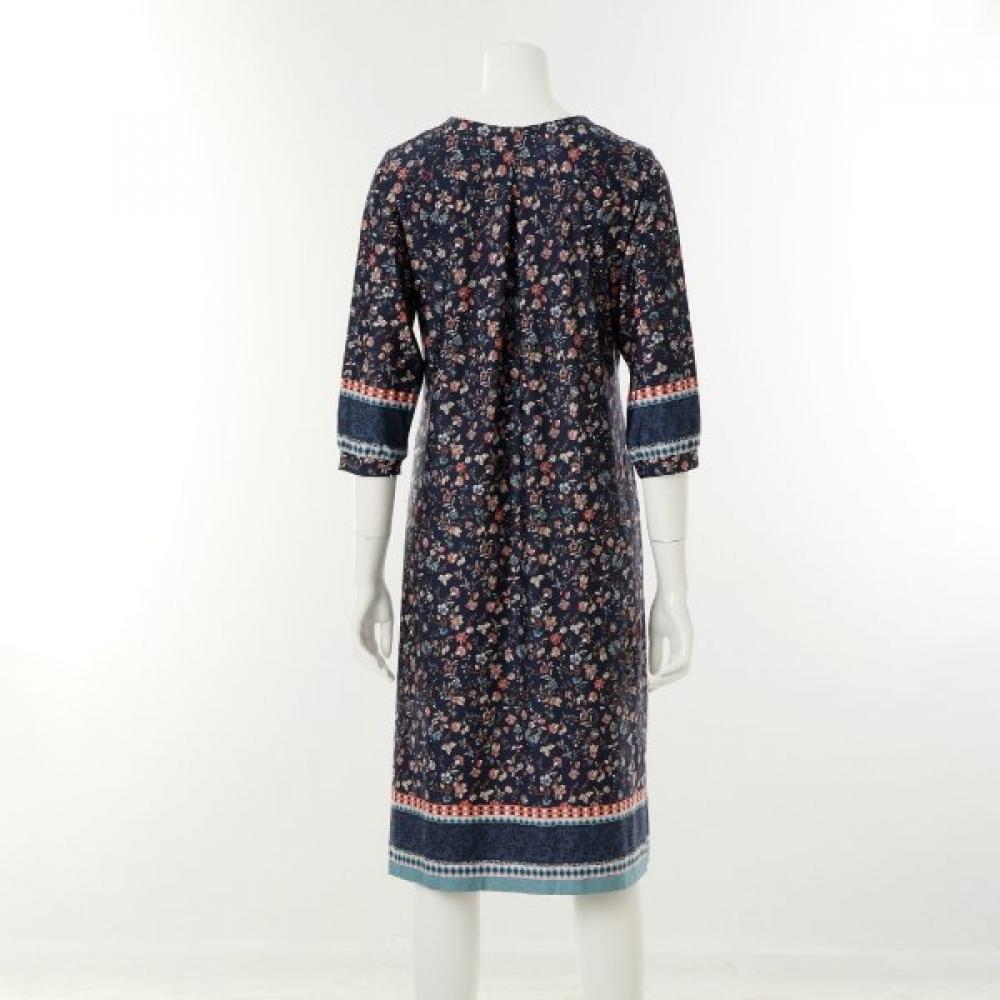Venus Flower Border Print Dress Vevs117l