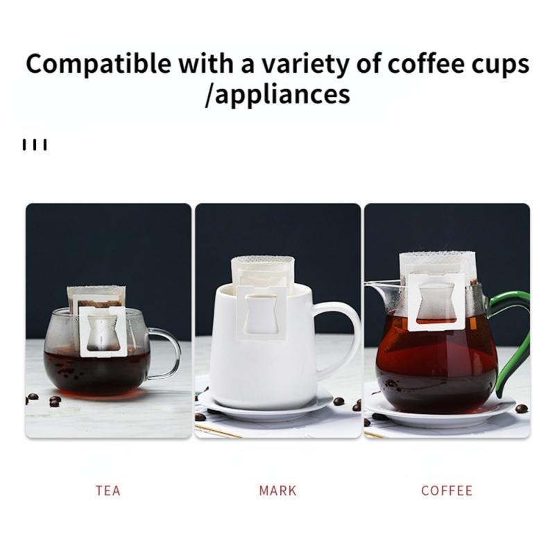 Pachet de pungi de cafea de unică folosință, filtre de cafea portabile, agățate, stil urechi, pungă de hârtie ecologică pentru cafea espresso