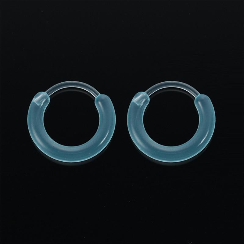 Orecchini a clip colorati in resina per piercing all'orecchio Cerchi leggeri Orecchini per uso quotidiano Accessori moda per ragazze