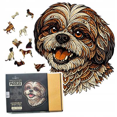 Shih Tzu Wooden Puzzle Cute Dog 400 Pcs 3 Mm Wooden Puzzle