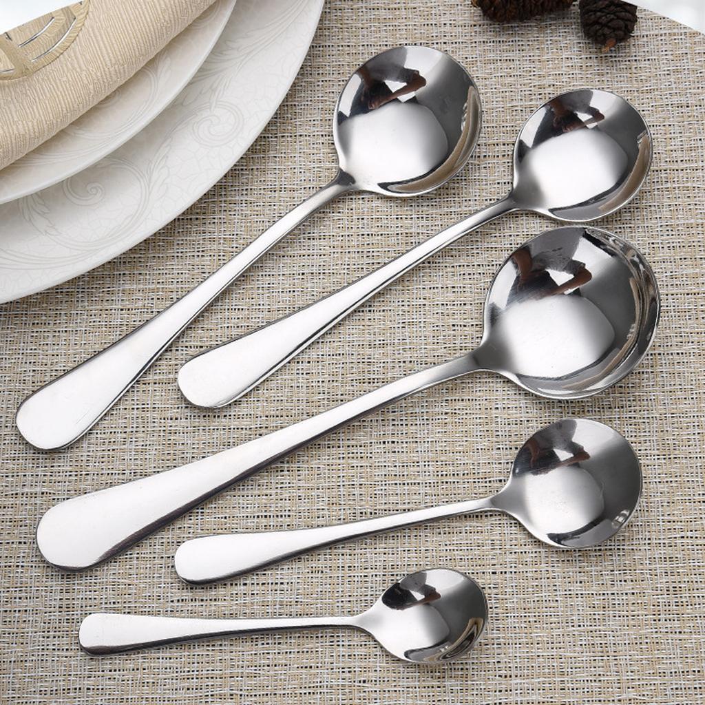 12-teiliges Heavy Duty Esslöffel-Set, 7,4" Löffel Lebensmittelgeeignetes Besteckset, Spiegelfinish, Ergonomisch, Spülmaschinenfest für Zuhause, Küche, Restaurant