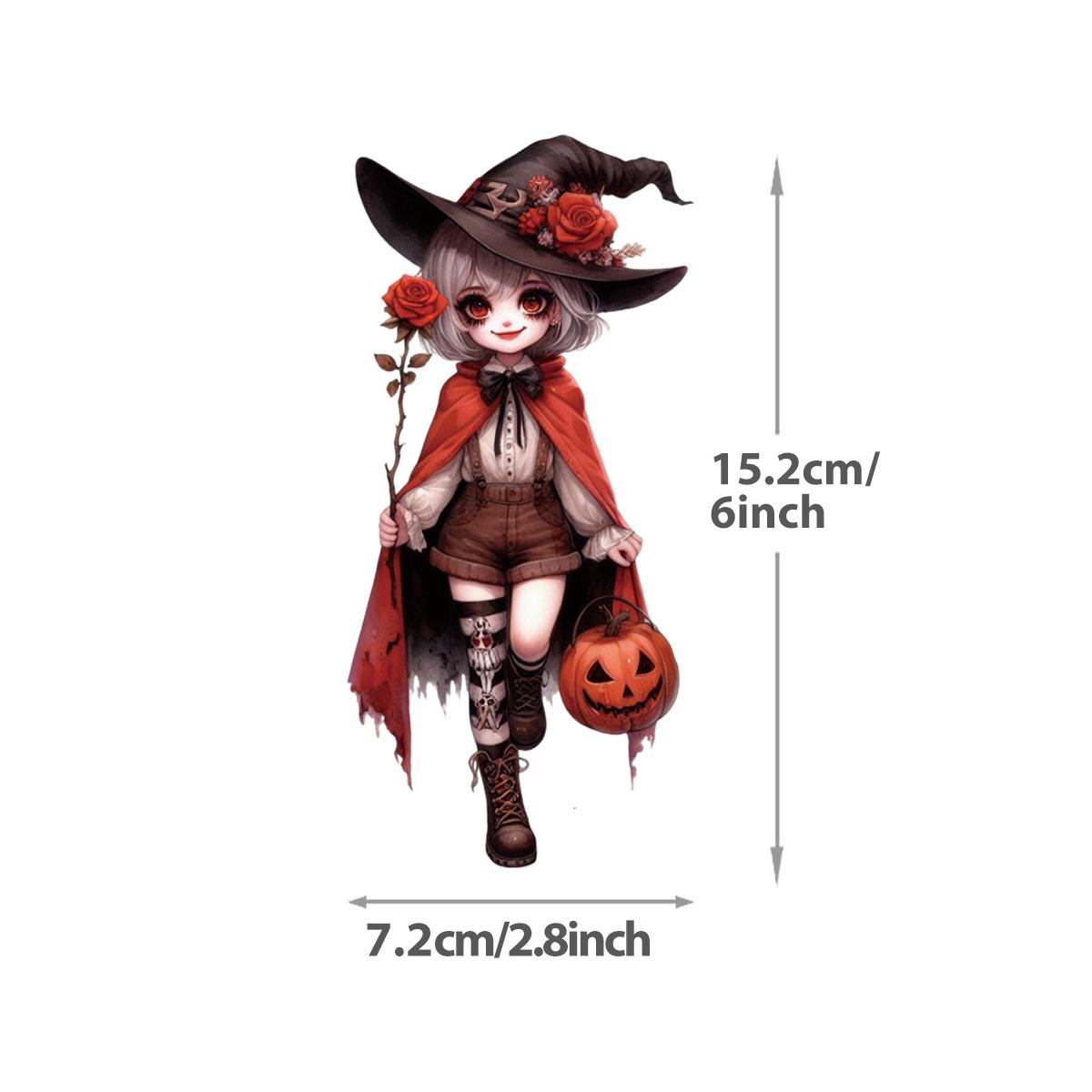 

Нашивки на одежду Хэллоуин Девушки Наклейки Винил Термопресс Толстовки Топы DIY Моющиеся Термонашивки Одежда Тыква Роза