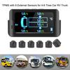 Car Truck TPMS Tire Pressure Monitor System USB/Solar Charging+6 External Sensor