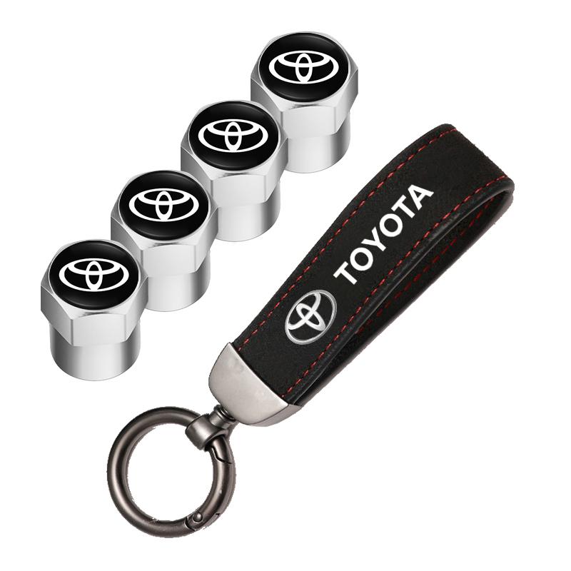 2026 Neu Für Toyota Toyota Auto Reifen Rad Ventilkappen Abdeckung Wildleder Auto Schlüsselanhänger Ring Schlüsselanhänger Für Toyota GR Corolla Yaris Aygo Pr