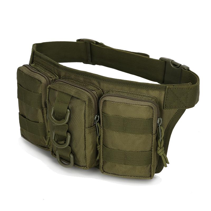 Tactical Camouflage Waterproof Fanny Pack for Outdoor, Cycling, and Mountaineering with Three Compartments