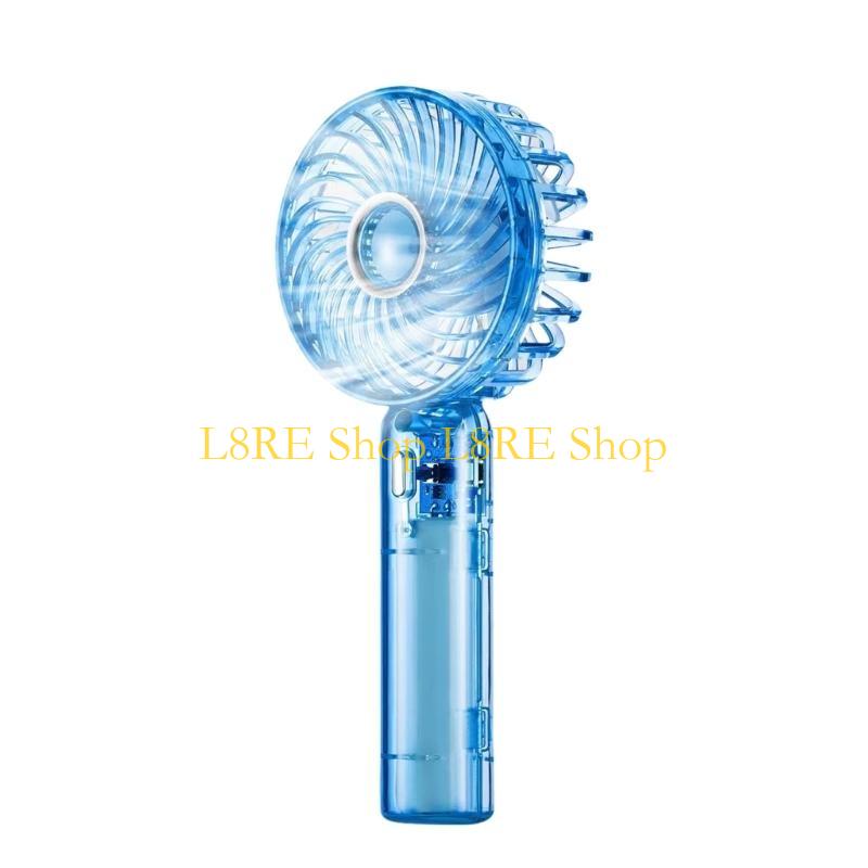 

L8RE Portable Handheld Fan Portable Fan Rechargeable 1200mAh 3 Speed Electricity синій